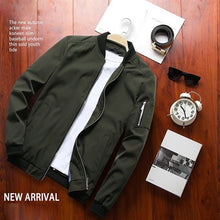 Load image into Gallery viewer, DIMUSI Spring New Men's Bomber Zipper Jacket Male Casual Streetwear Hip Hop Slim Fit Pilot Coat Men Clothing Plus Size 4XL,TA214